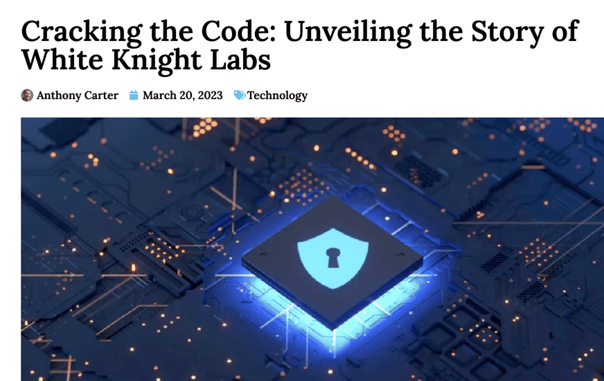 Cracking the code by Anthony Carter explores a mighty White Knight Labs