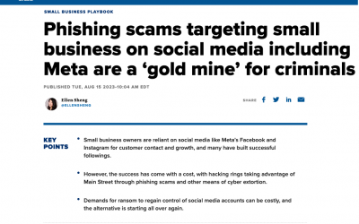 WKL CEO, Greg Hatcher, Shares Insights on Phishing Scams Targeting Small Business on Social Media in CNBC Article