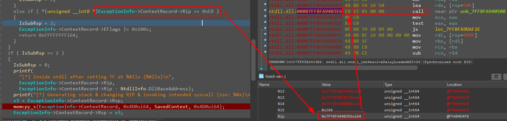 Appropriate function frame found since it has a call instruction within